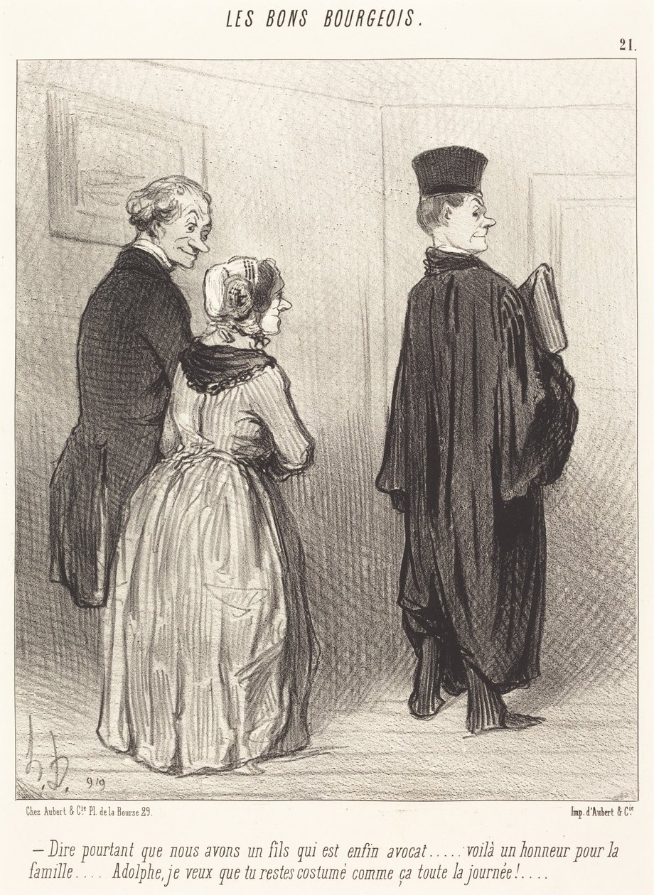 Zu sagen... dass wir einen Sohn haben, der... Anwalt ist... von Honoré Daumier