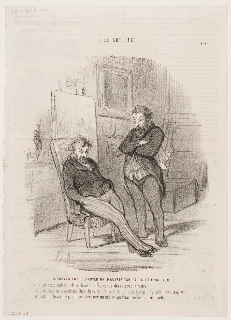 Nachteil, ein schlechtes Gemälde zur Ausstellung zu schicken von Honoré Daumier