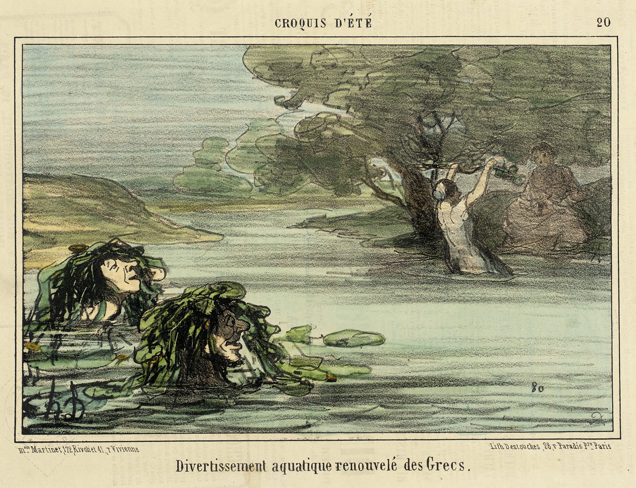 Erneuerte Wasserunterhaltung der Griechen von Honoré Daumier