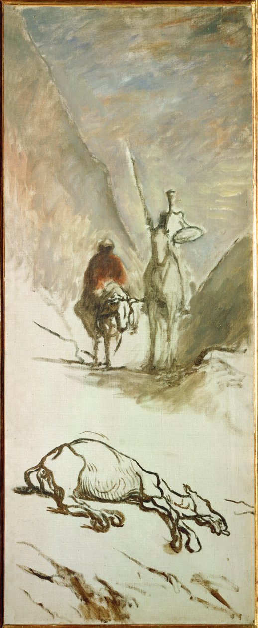Don Quijote und das tote Maultier von Honore Daumier