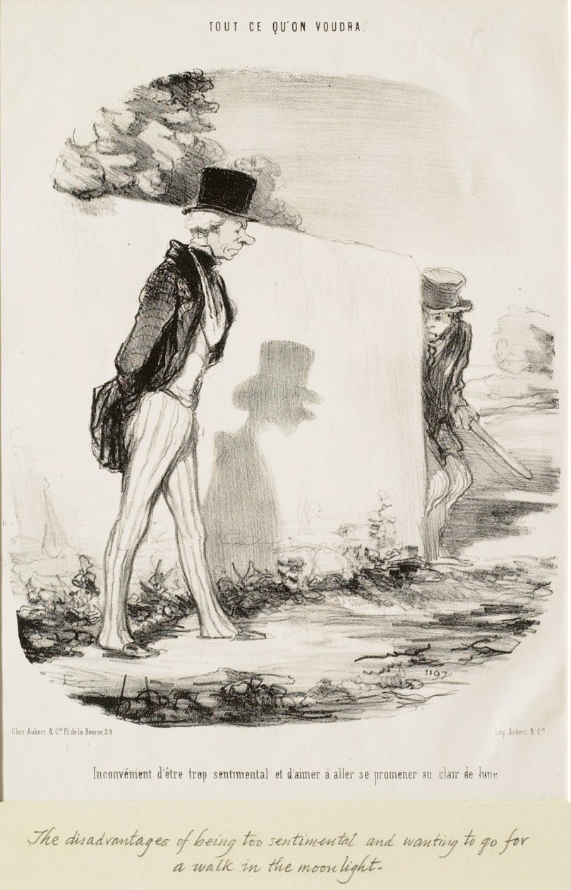 Nachteil, zu sentimental zu sein... von Honoré Daumier