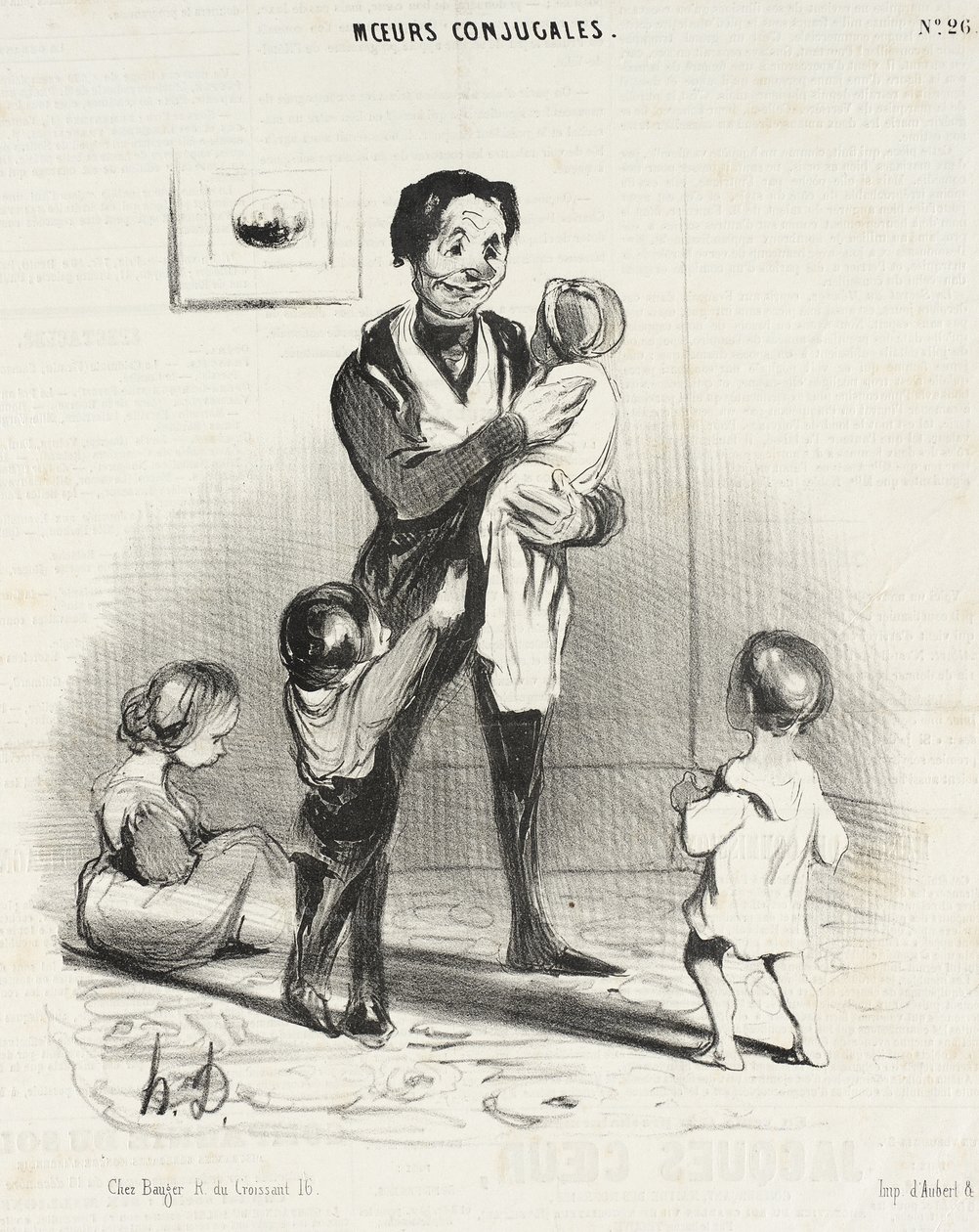 Eh, eh! kleiner Schlingel, du wirst... von Honoré Daumier