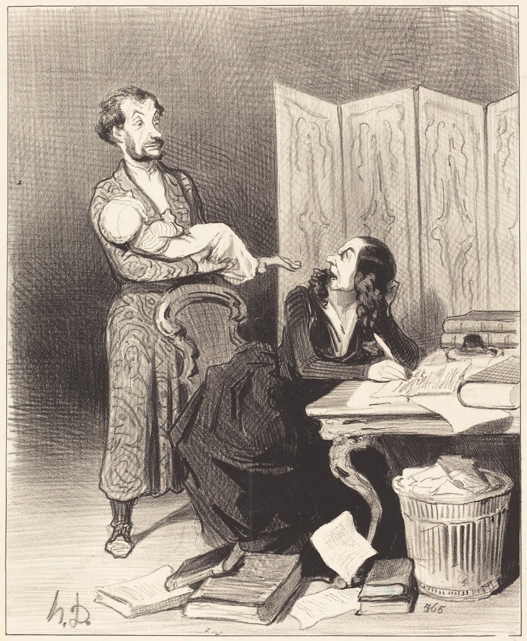 Tragen Sie das doch weiter weg... unmöglich zu arbeiten... von Honoré Daumier