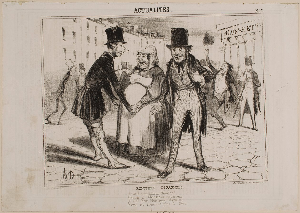 Investoren in spanische Aktien von Honoré Daumier