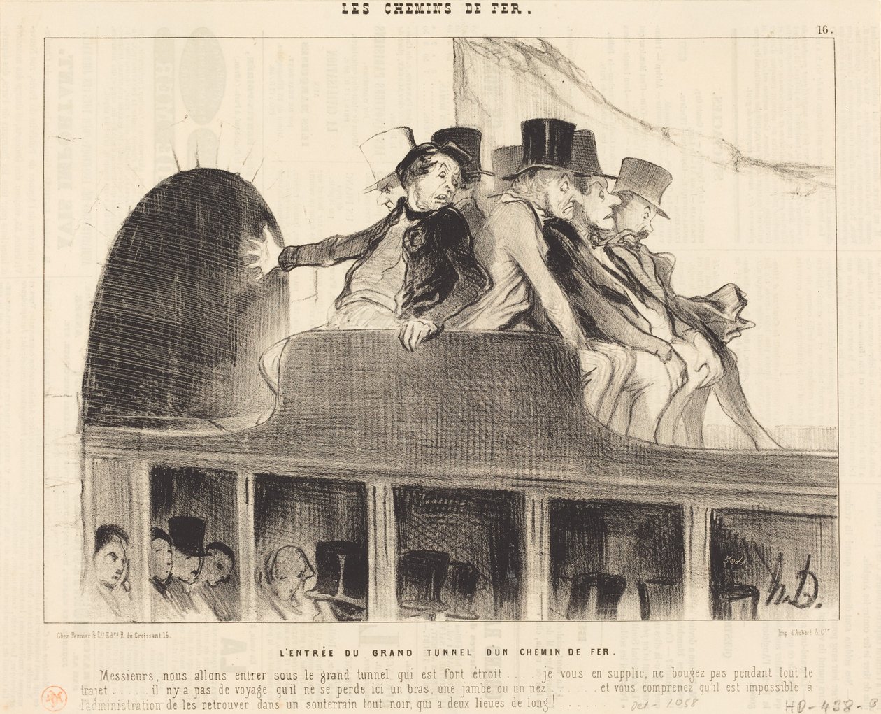 Der Eingang des großen Eisenbahntunnels von Honoré Daumier