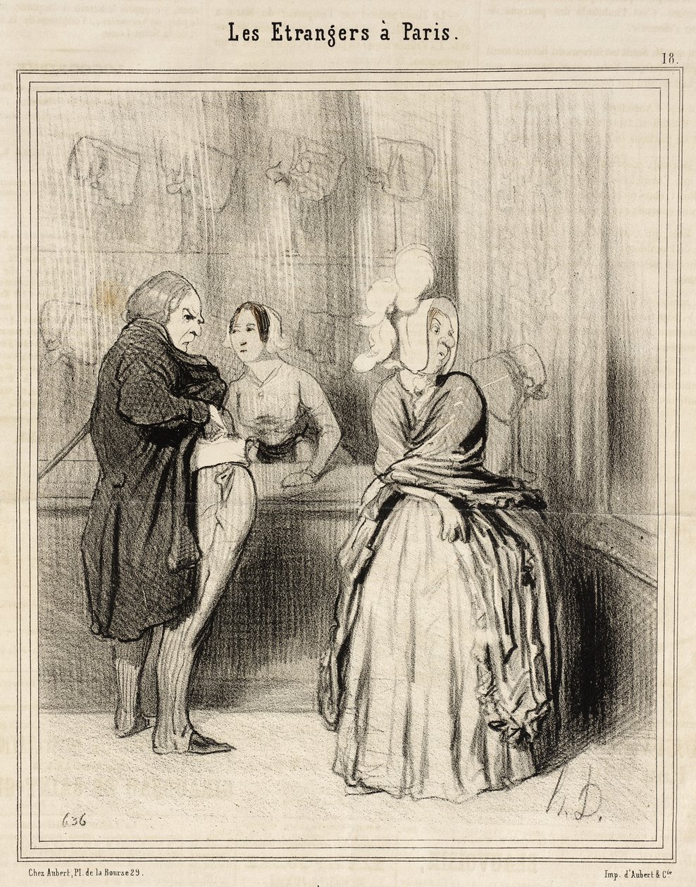 Der Hut, den man aus Paris mitbringt von Honoré Daumier