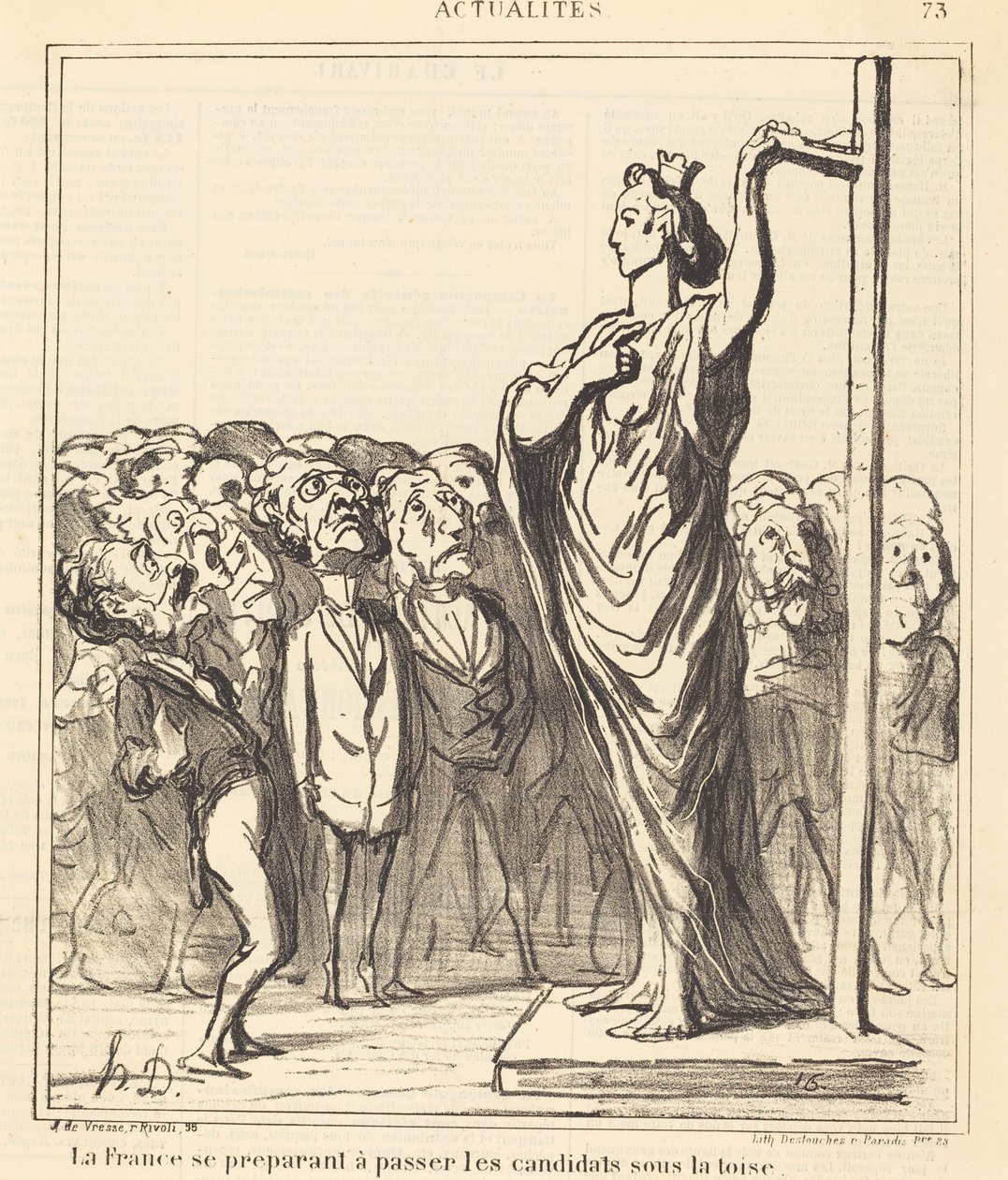 Frankreich bereitet sich auf die Überfahrt vor... von Honoré Daumier
