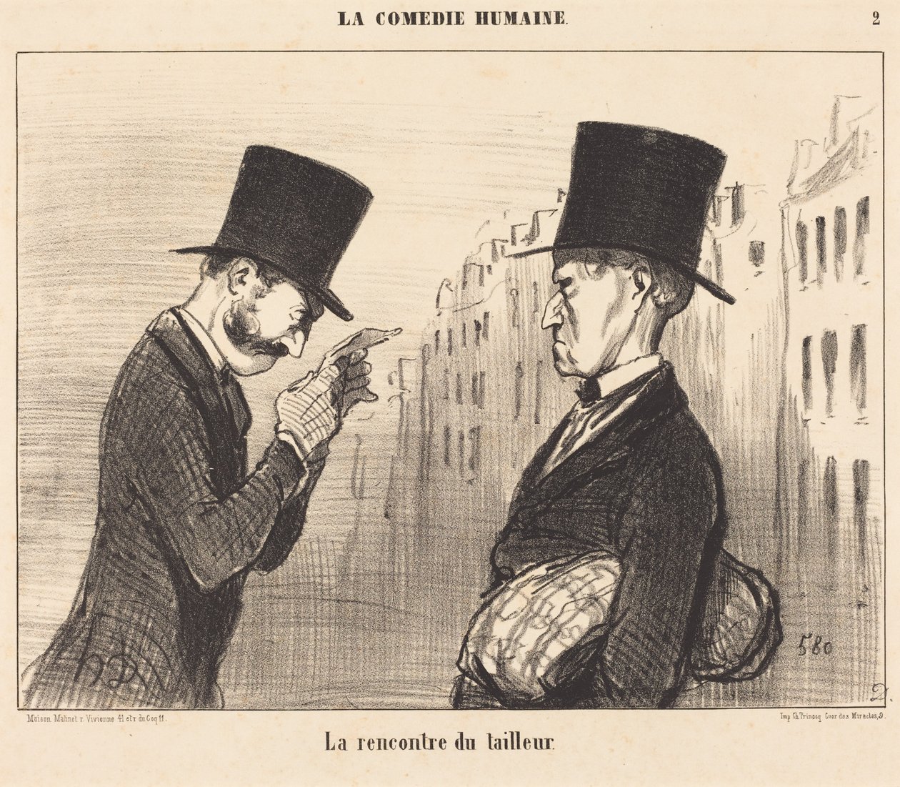 Das Treffen des Schneiders von Honoré Daumier