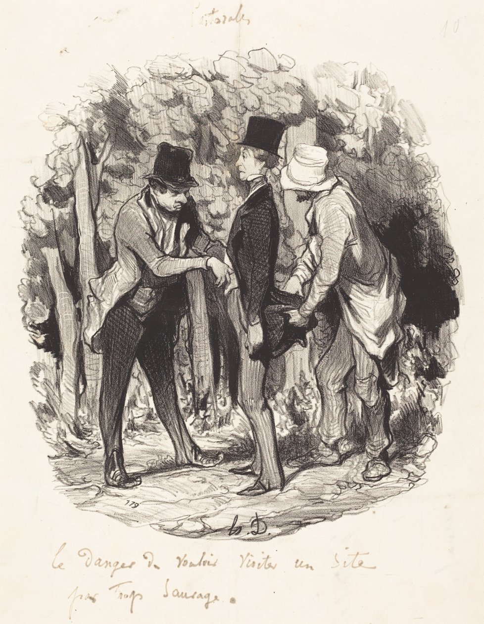 Die Gefahr... einen zu wilden Ort zu besuchen von Honoré Daumier