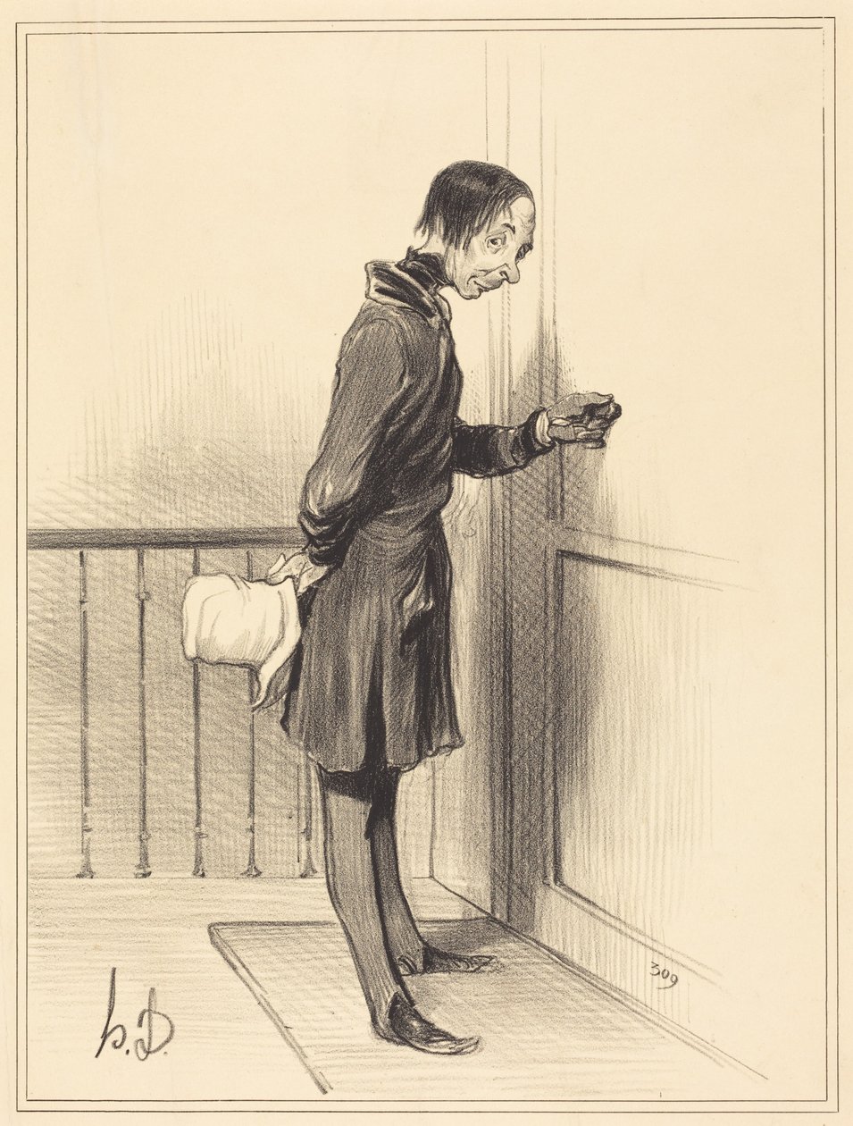 Der Hausbettler von Honoré Daumier