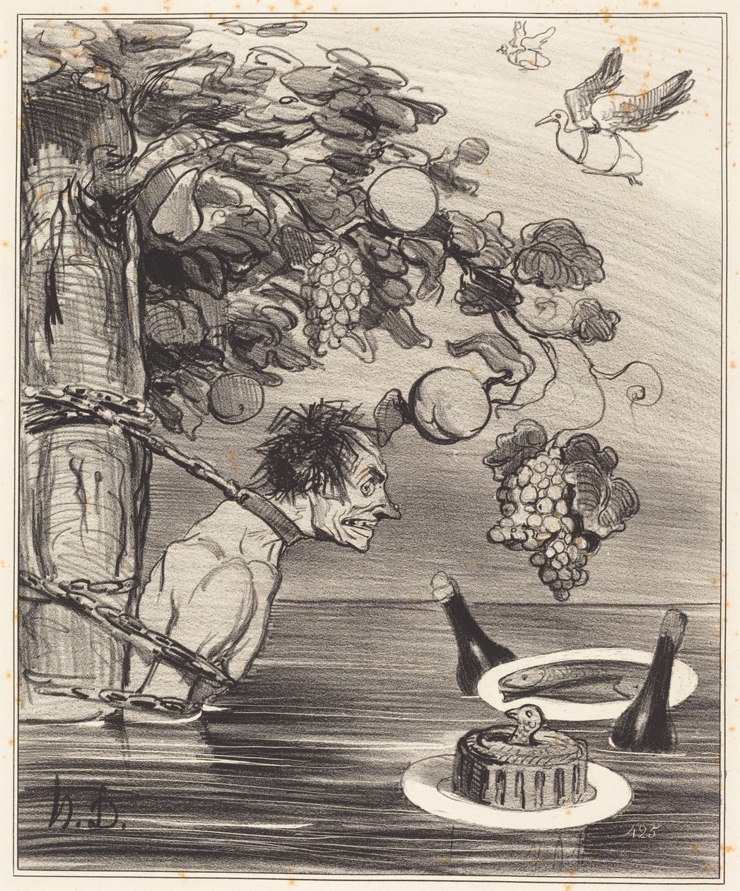 Die Qual des Tantalus von Honoré Daumier