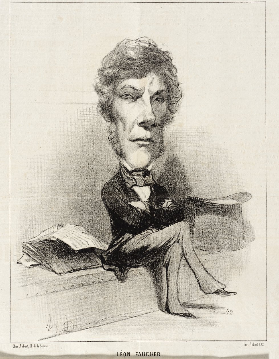 Léon Faucher von Honoré Daumier