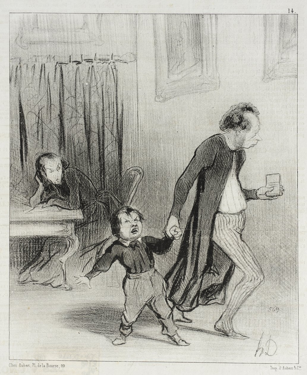 Les Bas-Bleus (Serie von Drucken) von Honoré Daumier