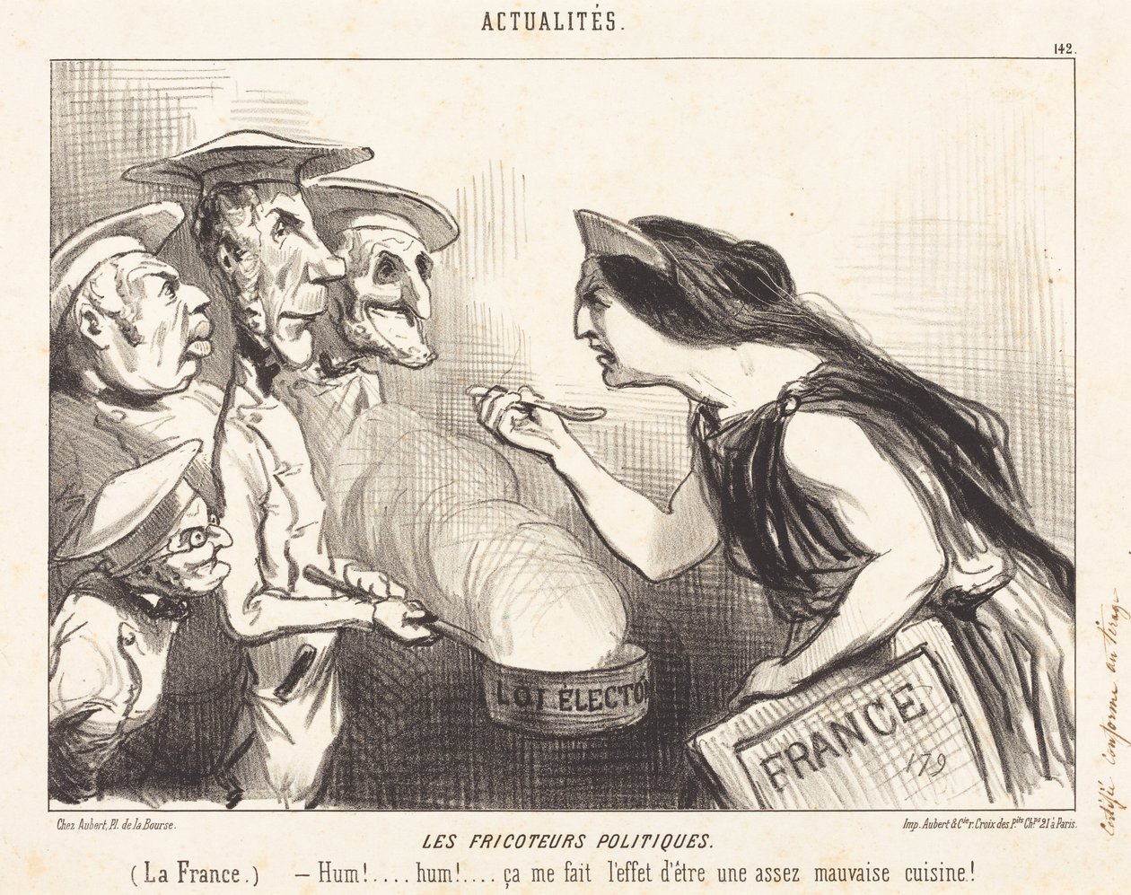 Die politischen Fricoteurs von Honoré Daumier