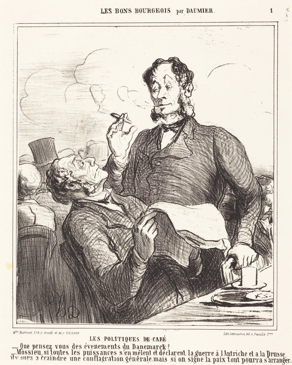 Die Kaffeehauspolitiker von Honoré Daumier