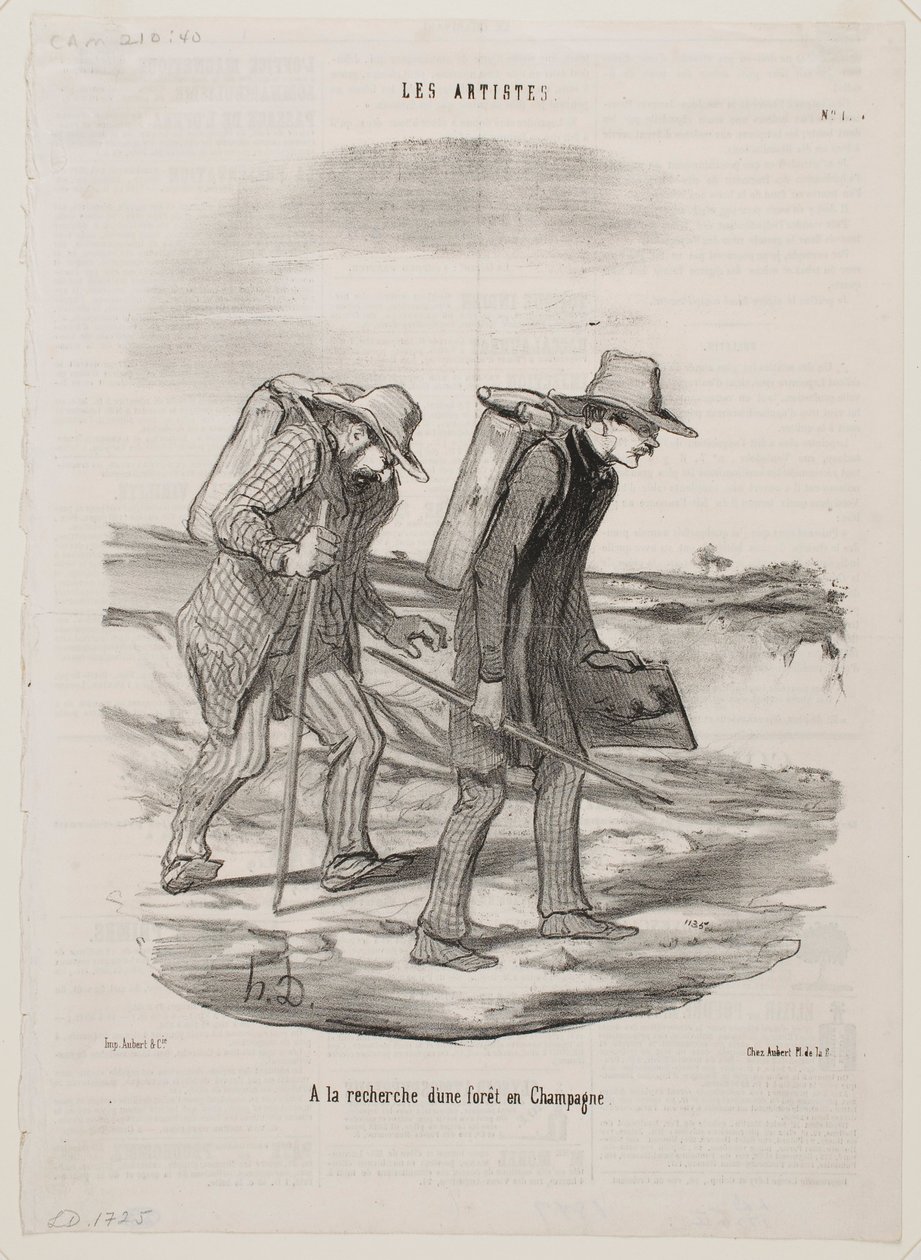 Auf der Suche nach einem Wald in der Champagne von Honoré Daumier