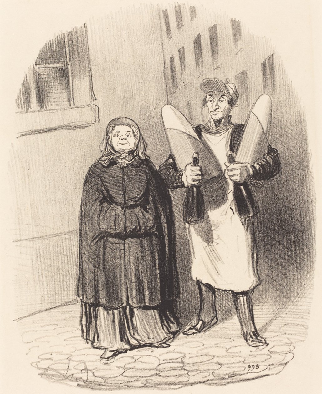 Madame Chapotard bereitet sich darauf vor, ihre Konfitüren zu machen von Honoré Daumier