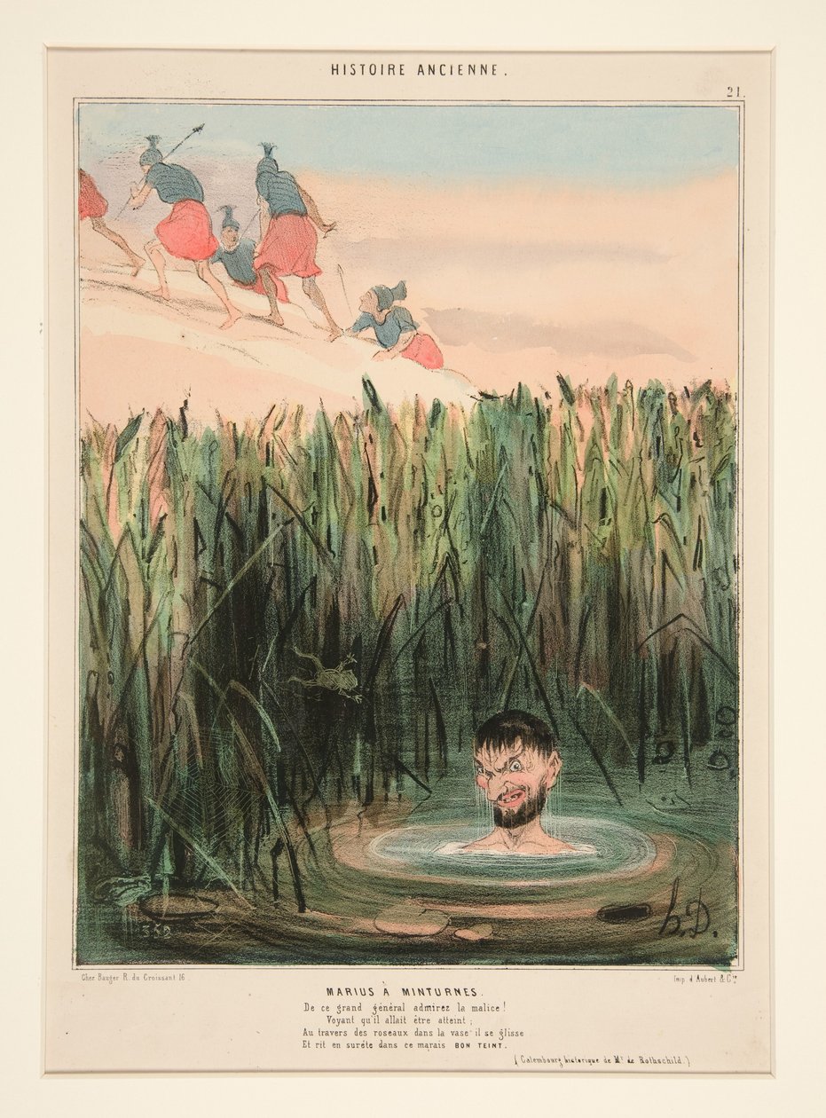 Marius bei Minturnes. Bewundern Sie die List dieses großen Generals...aus Histoire Ancienne von Honoré Daumier