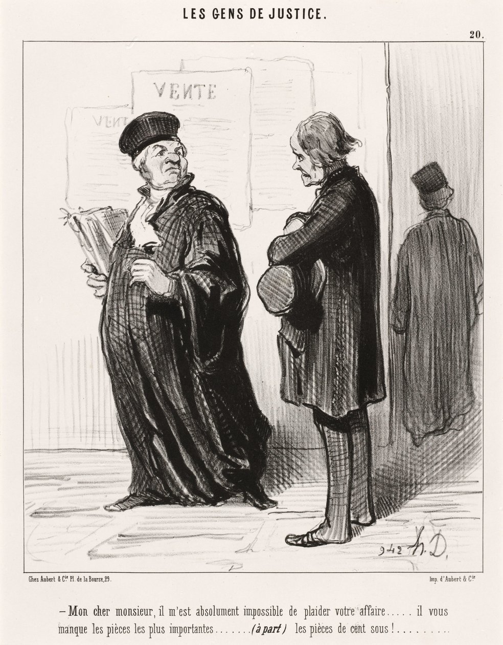 Mein lieber Herr... unmöglich, Ihre Angelegenheit zu vertreten von Honoré Daumier