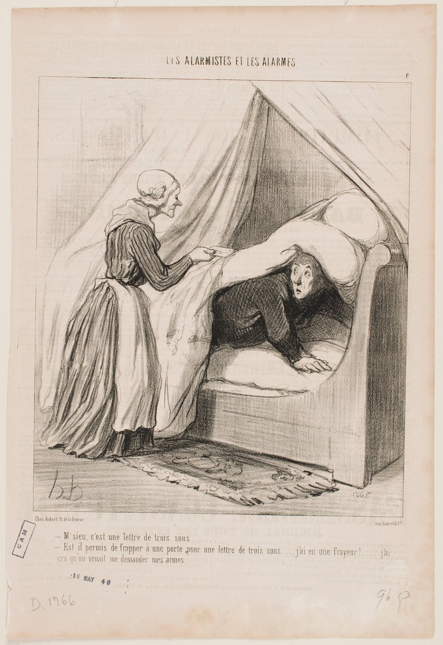 Mein Herr, es ist ein Brief für drei Centimes ... von Honoré Daumier