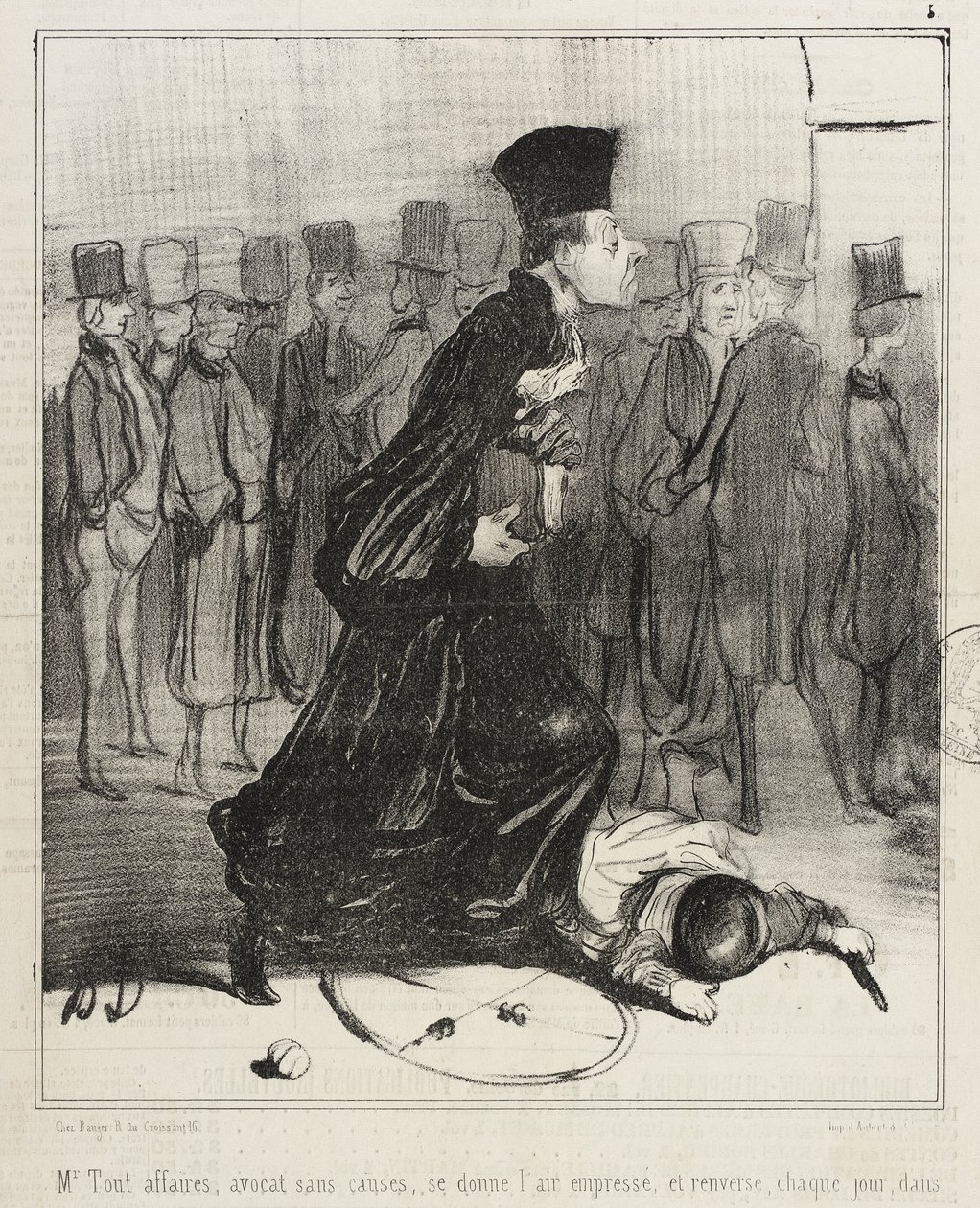 Herr Tout affaires, Anwalt ohne Fälle... von Honoré Daumier