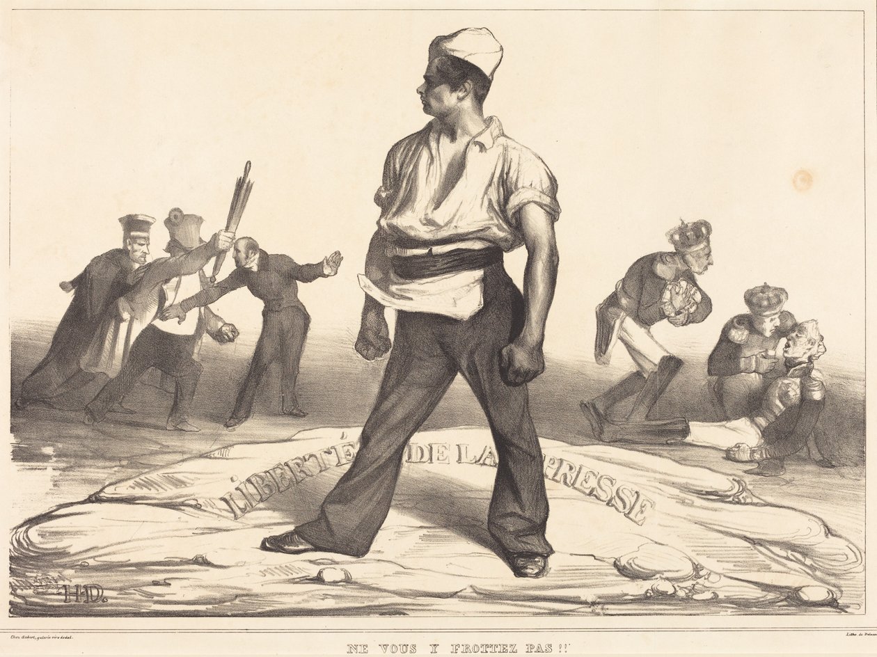 Ne vous y frottez pas!! von Honoré Daumier