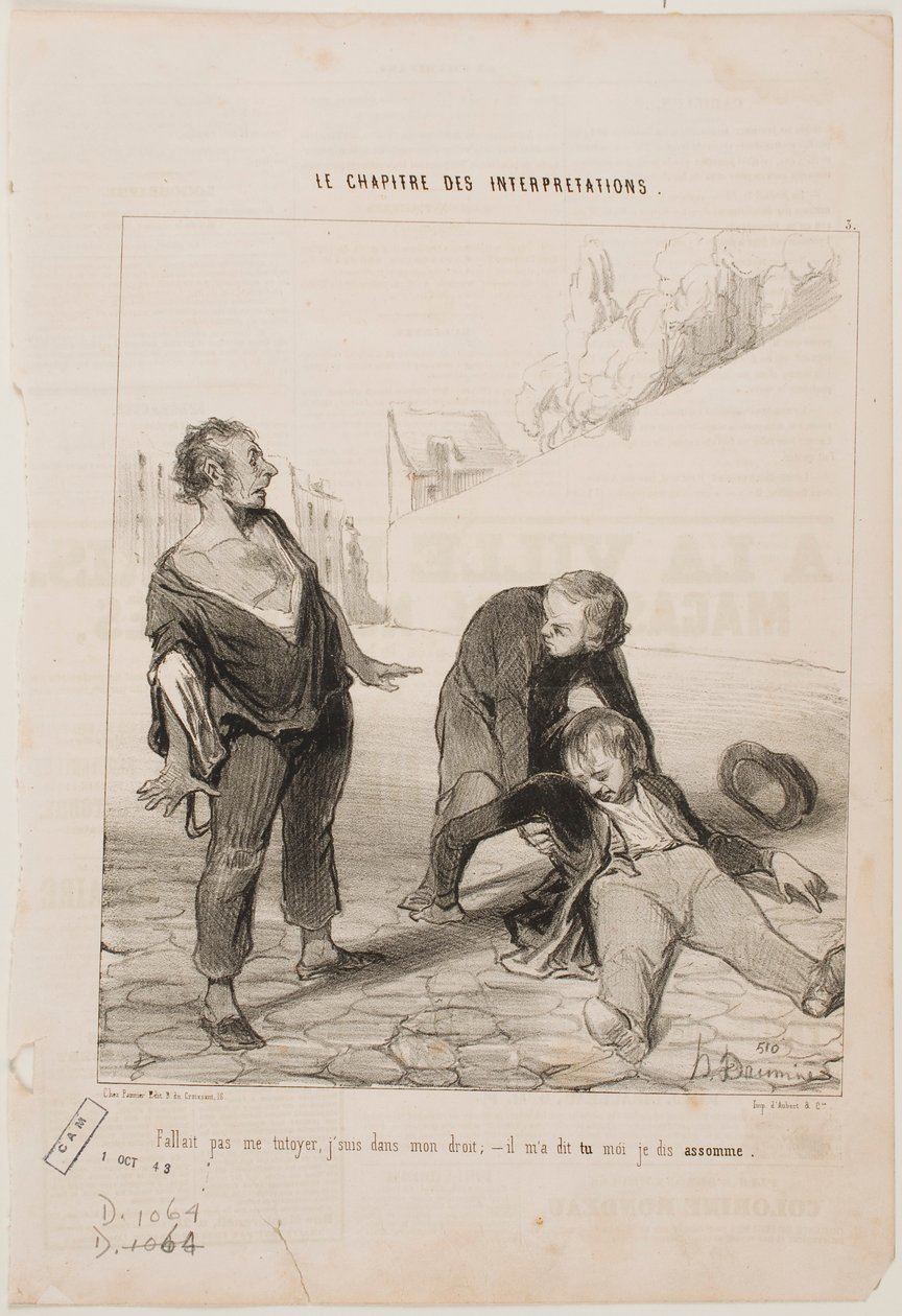 Kein Grund, mich beim Vornamen zu nennen... von Honoré Daumier