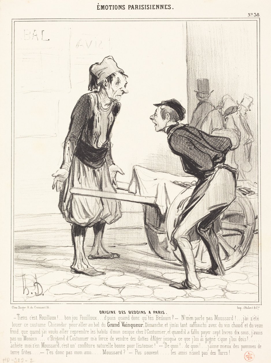 Ursprung der Beduinen in Paris von Honoré Daumier