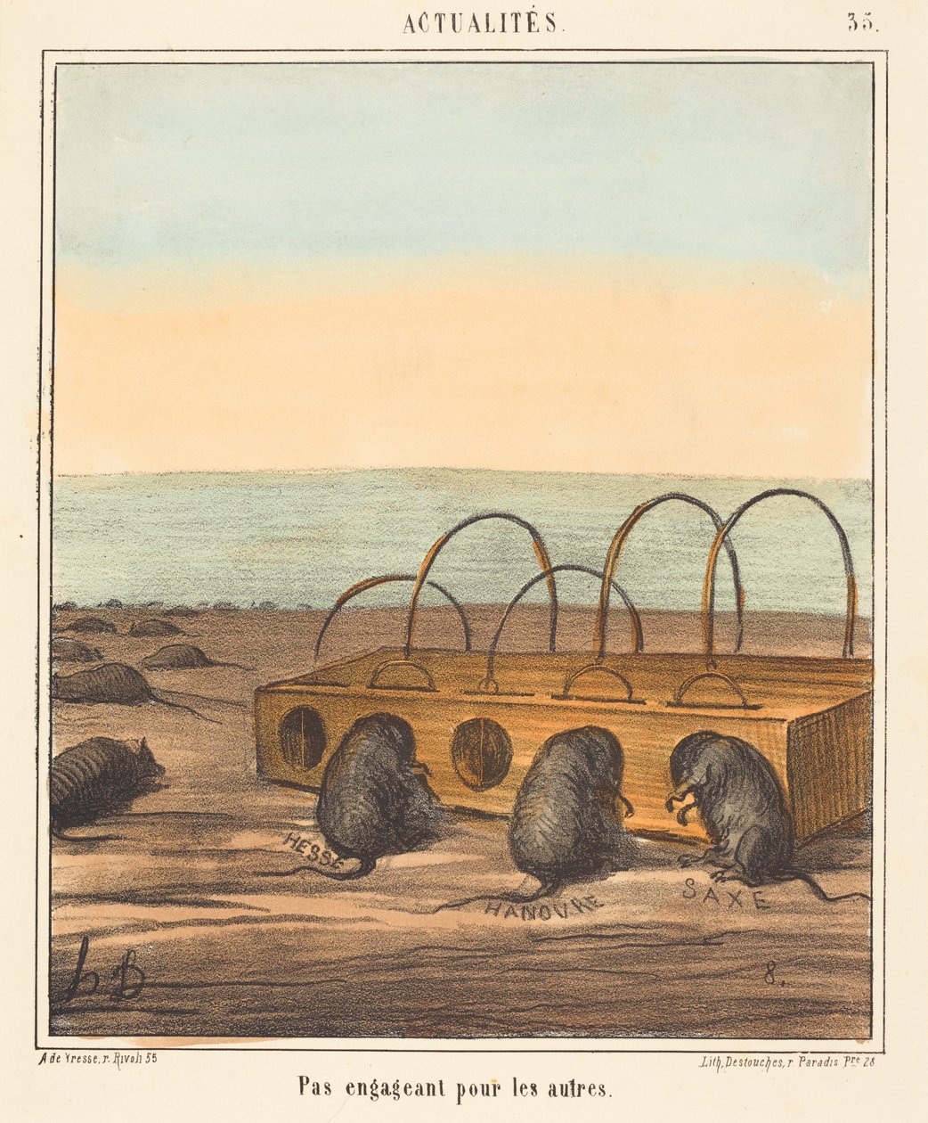 Nicht einladend für die anderen von Honoré Daumier