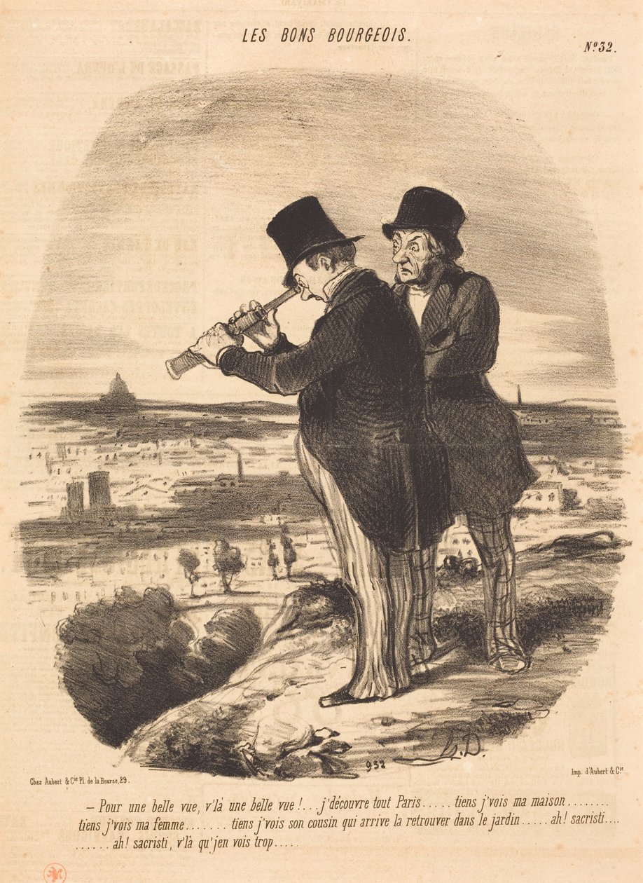 Für eine schöne Aussicht, da ist eine schöne Aussicht!... von Honoré Daumier