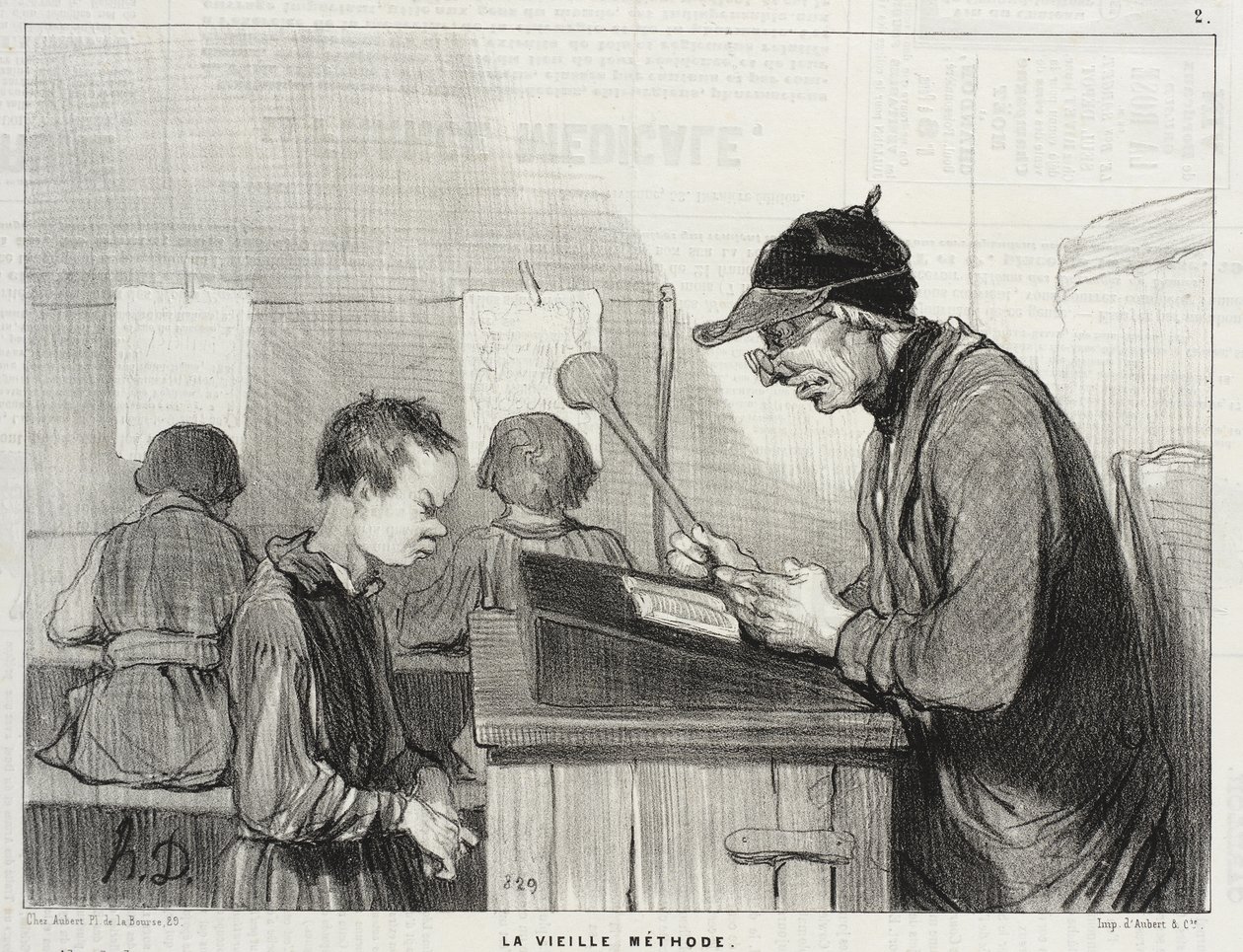 Professoren und Moutards (Serie von Drucken) von Honoré Daumier