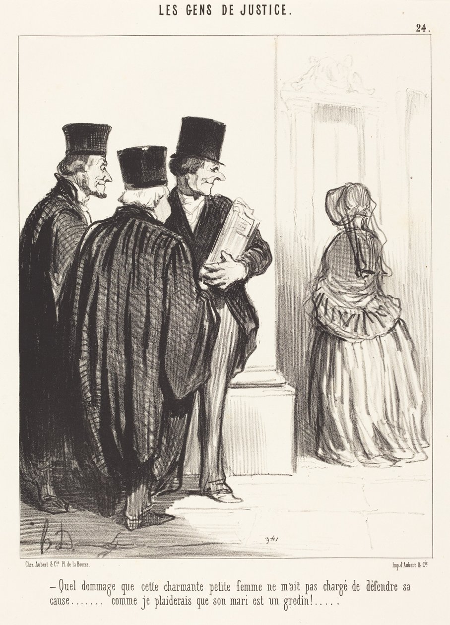 Welch ein Jammer, dass diese charmante... Frau... von Honoré Daumier