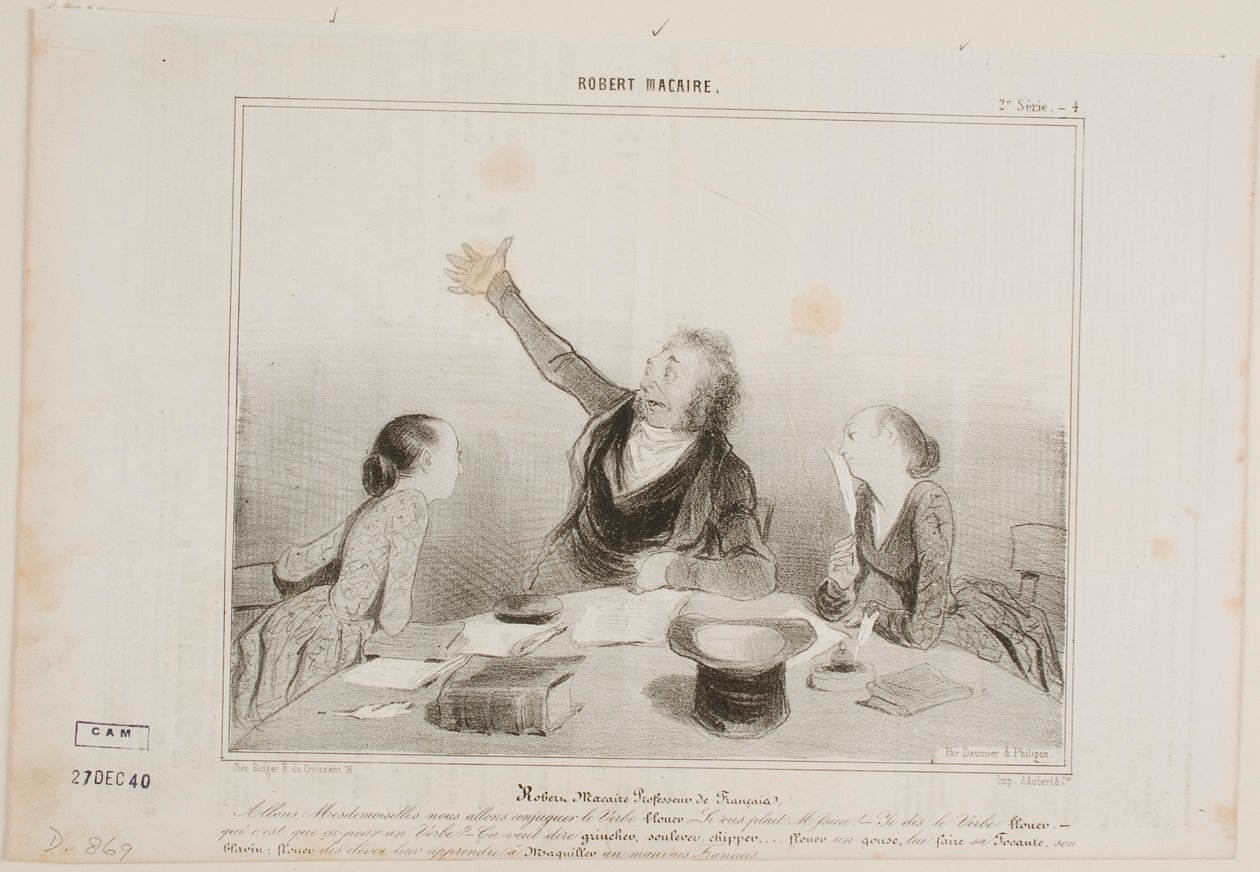 Robert Macaire, Professor für Französisch von Honoré Daumier