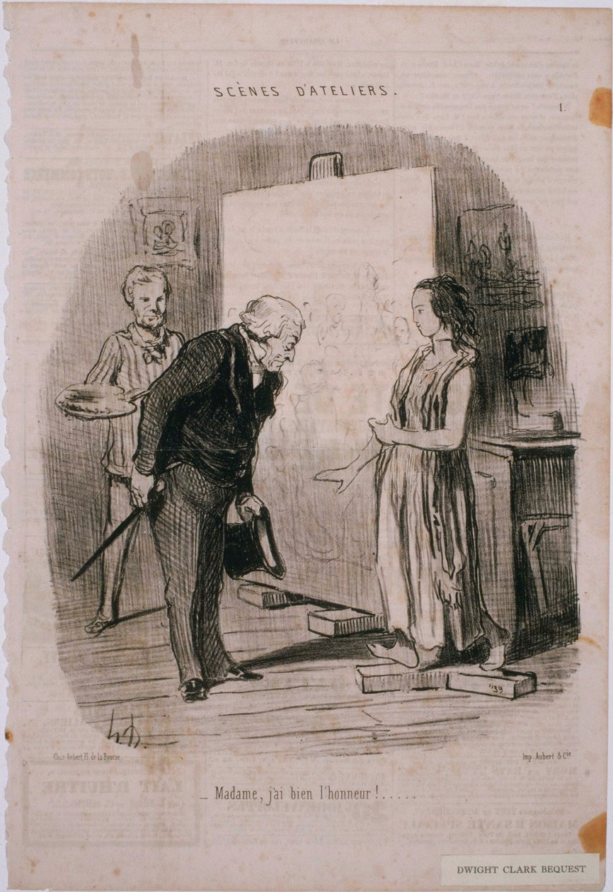 Szenen aus dem Atelier: Madame, ich habe die Ehre!... von Honoré Daumier