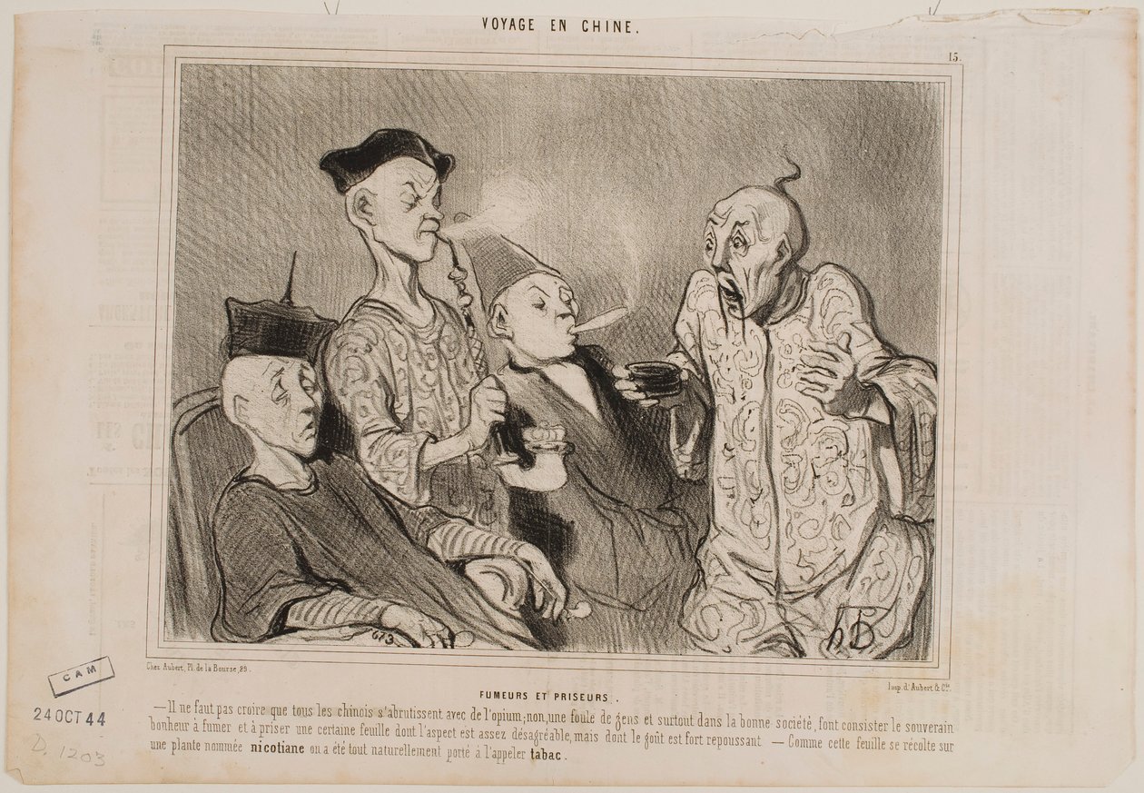 Raucher und Schnupfer von Honoré Daumier