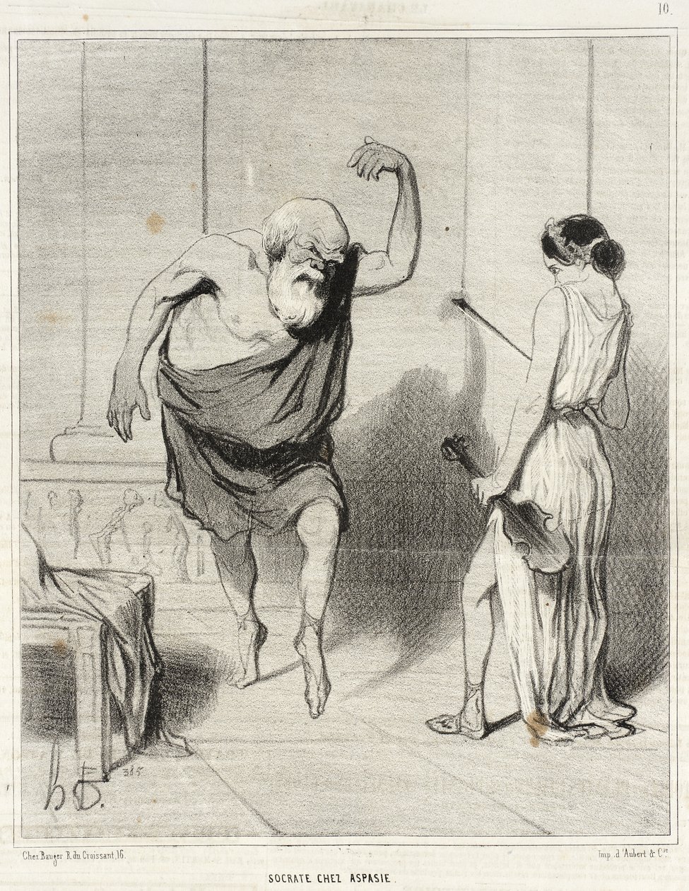 Sokrates bei Aspasia von Honoré Daumier