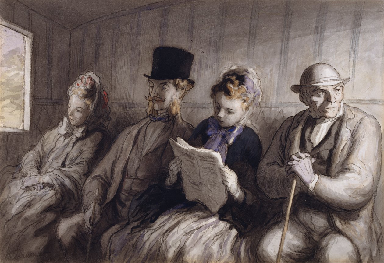 Die Erste Klasse Kutsche von Honoré Daumier