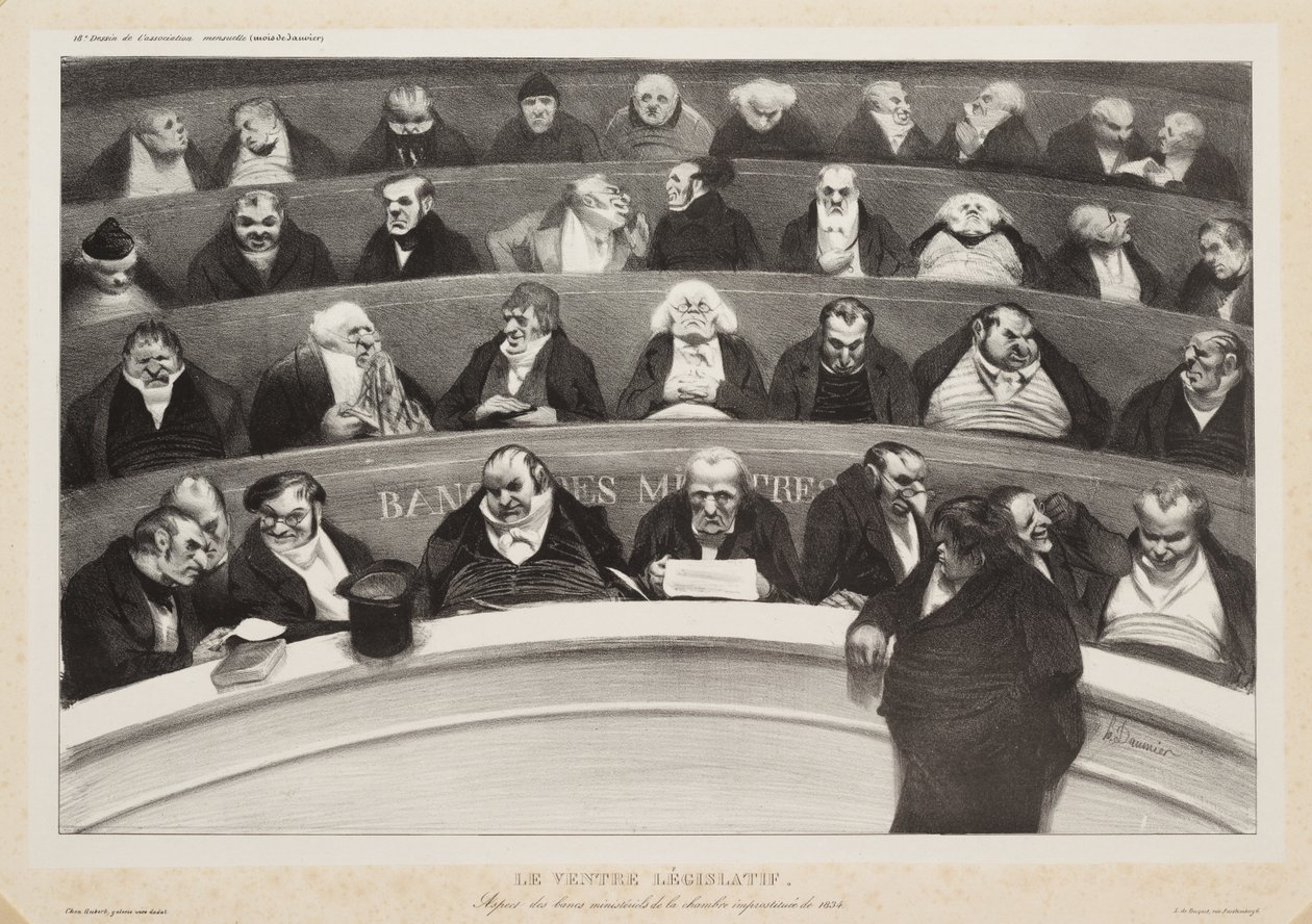 Der gesetzgebende Bauch von Honoré Daumier