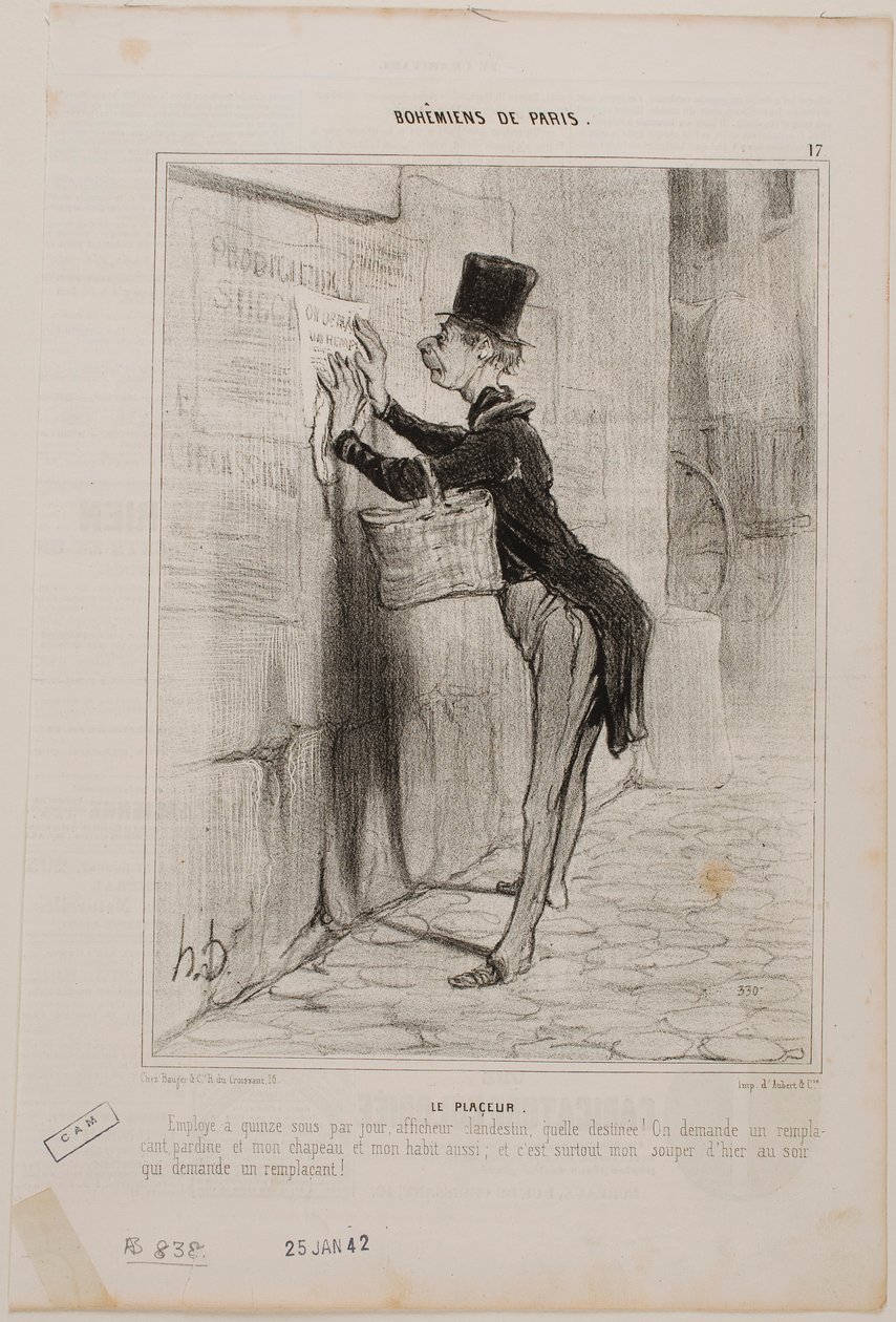 Der Plakatmann von Honoré Daumier