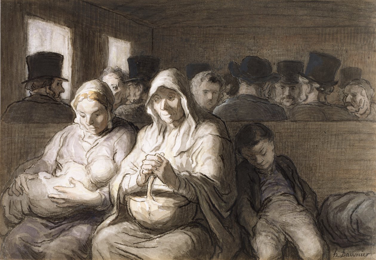 Die dritte Klasse von Honoré Daumier