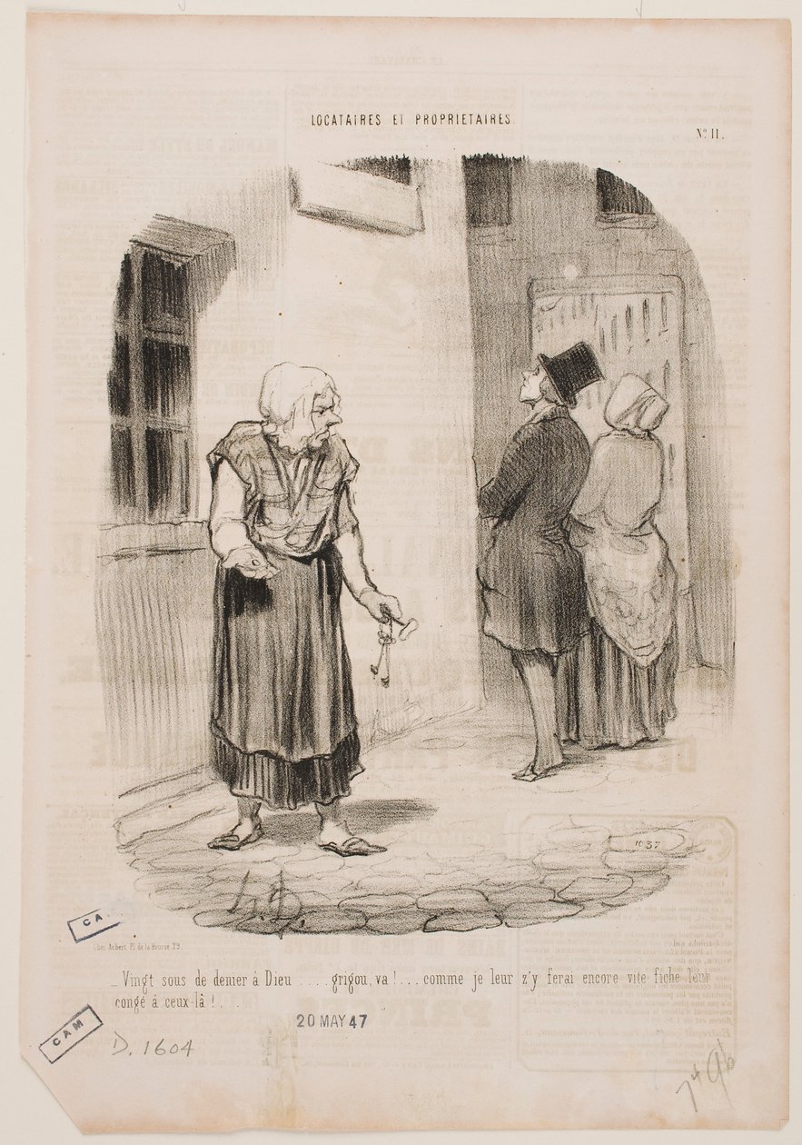 Die letzten zwanzig Cent gingen an Gott... Scoorge... von Honoré Daumier