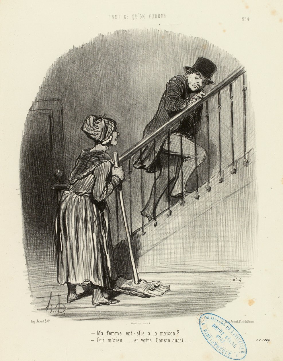 Alles, was man will, Nr. 4: Ist meine Frau zu Hause? ... von Honoré Daumier