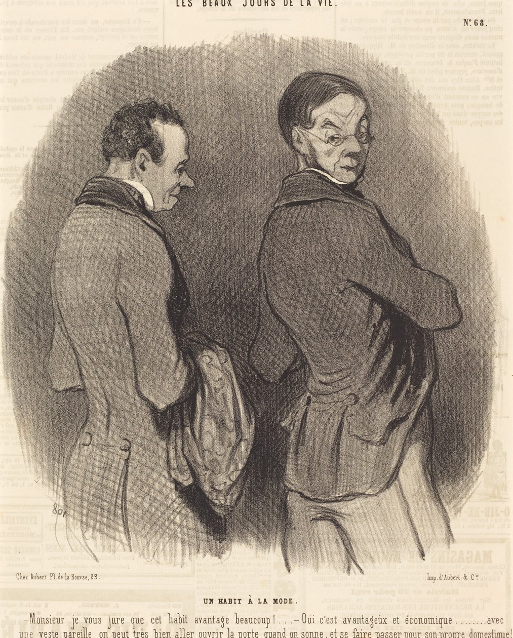 Ein modischer Anzug von Honoré Daumier