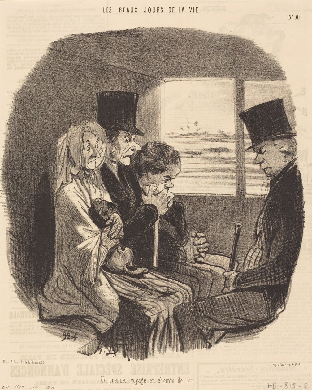 Eine erste Zugreise von Honoré Daumier