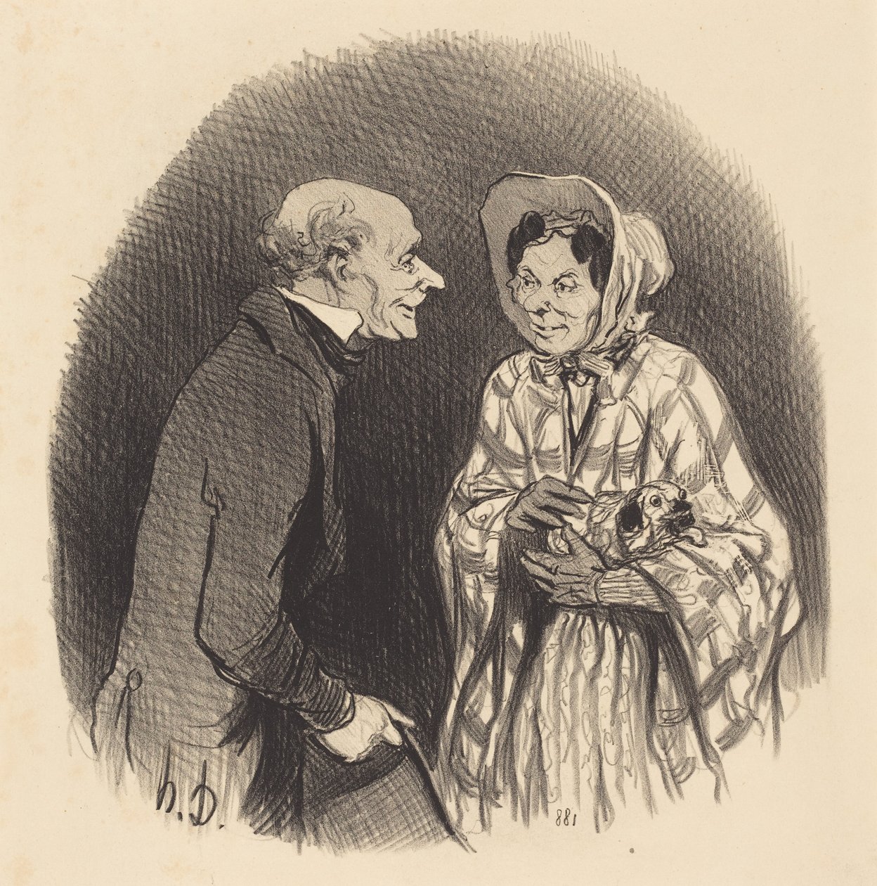 Eine neue Bekanntschaft von Honoré Daumier