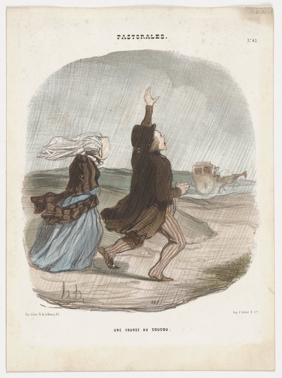 Ein Kuckuckslauf. (Pastorales Nr. 43) von Honoré Daumier