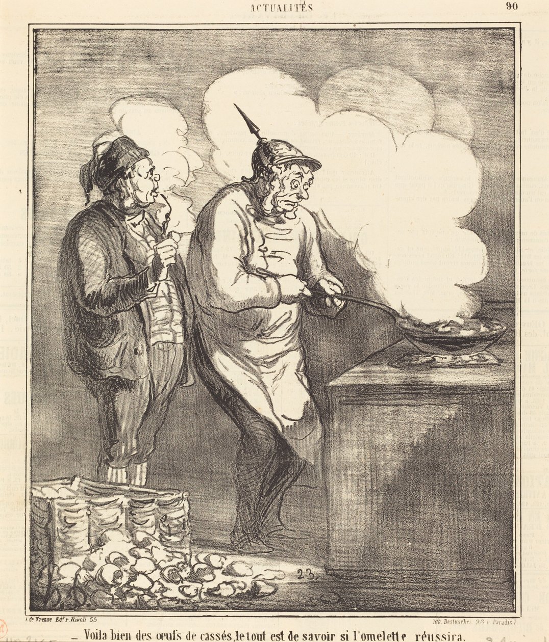 Da sind viele Eier zerbrochen... von Honoré Daumier