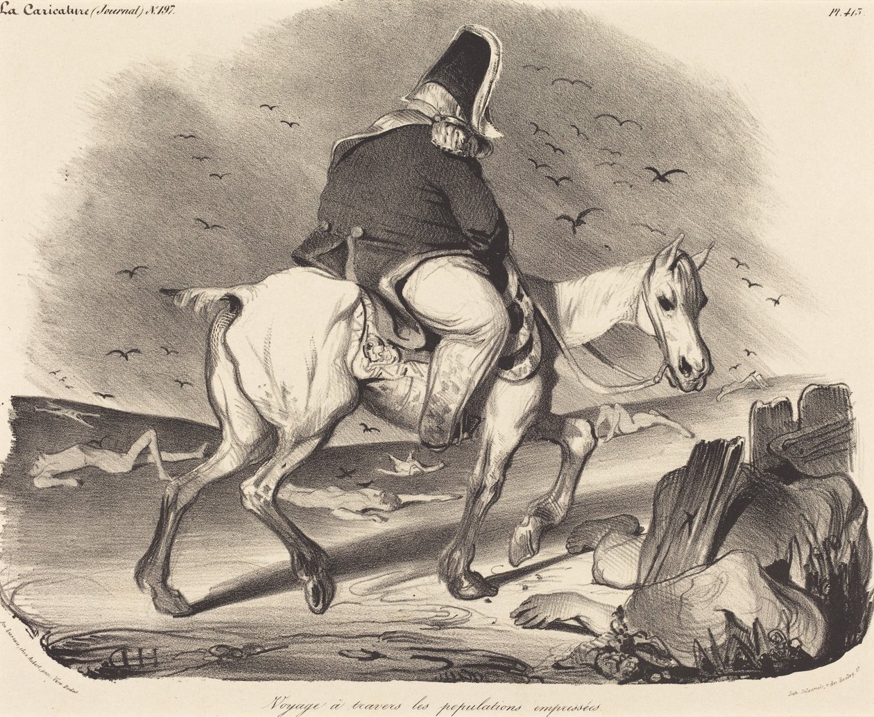 Reise durch die eifrigen Bevölkerungen von Honoré Daumier