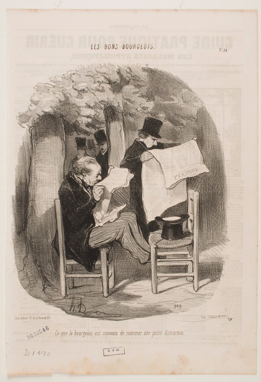 Was das Bürgertum eine kleine Ablenkung nennt von Honoré Daumier