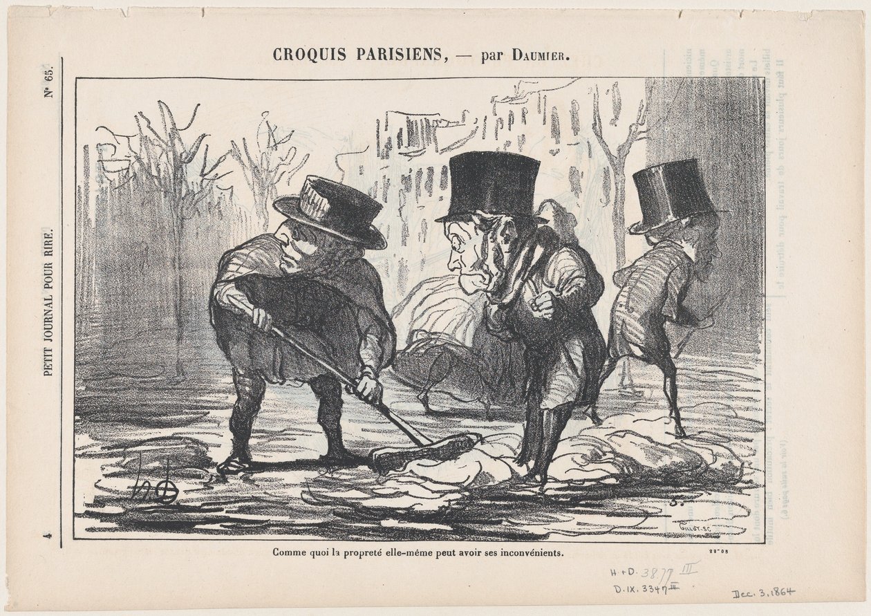 Was zeigt, dass selbst Sauberkeit gefährlich sein kann, aus "Pariser Skizzen" von Honoré Daumier